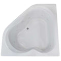 Cascade 60 X 60 Corner Whirlpool Jetted Bathtub in White