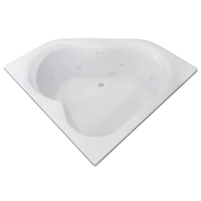 Cascade 60 X 60 Corner Whirlpool Jetted Bathtub in White