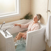Walk-In Jetted Bathtub Designed for Safe Bathing, ADA Compliant Seating, Fast Drain, Left Side Entry — Lifestyle