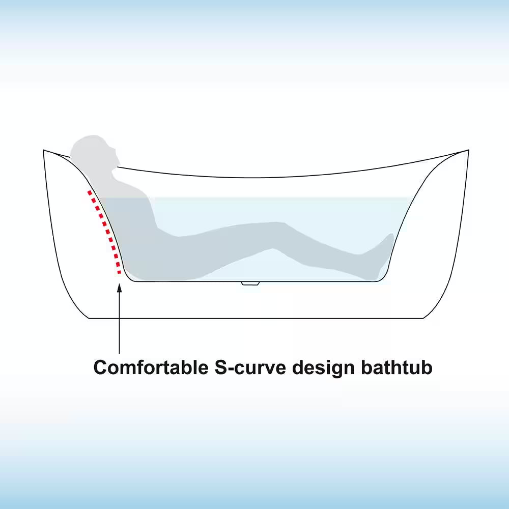 Venezia 71 In. X 31.5 In. Acrylic Combination Bathtub in White