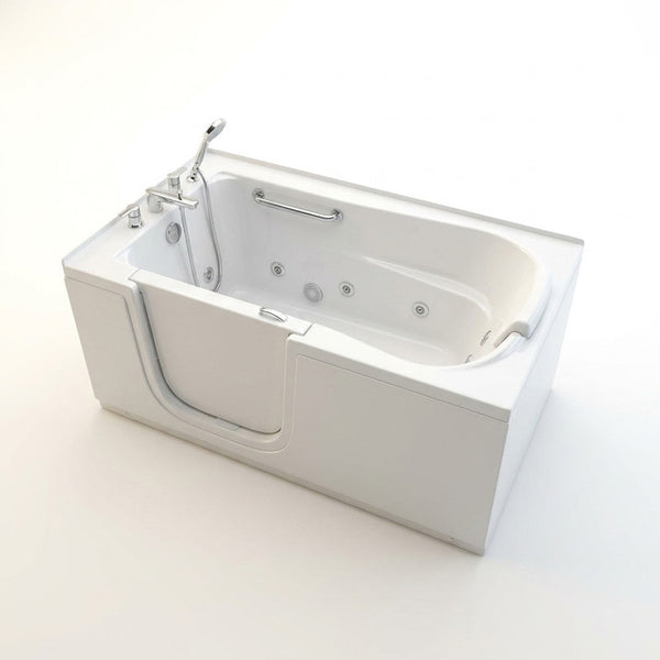 Walk-In Jetted Bathtub Designed for Safe Bathing, ADA Compliant Seating, Fast Drain, Left Side Entry — Studio Shot