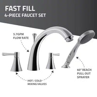 Universal Collection 36 In. L X 60 In. W Left Side Drain Combination Jetted Bathtub in White with Powered Fast Drain