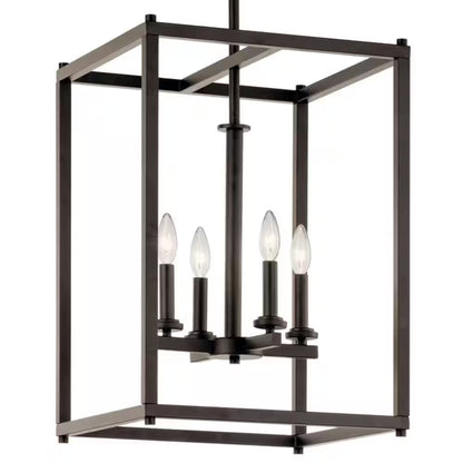 Crosby 4-Light Olde Bronze Contemporary Candle Foyer Pendant Hanging Light