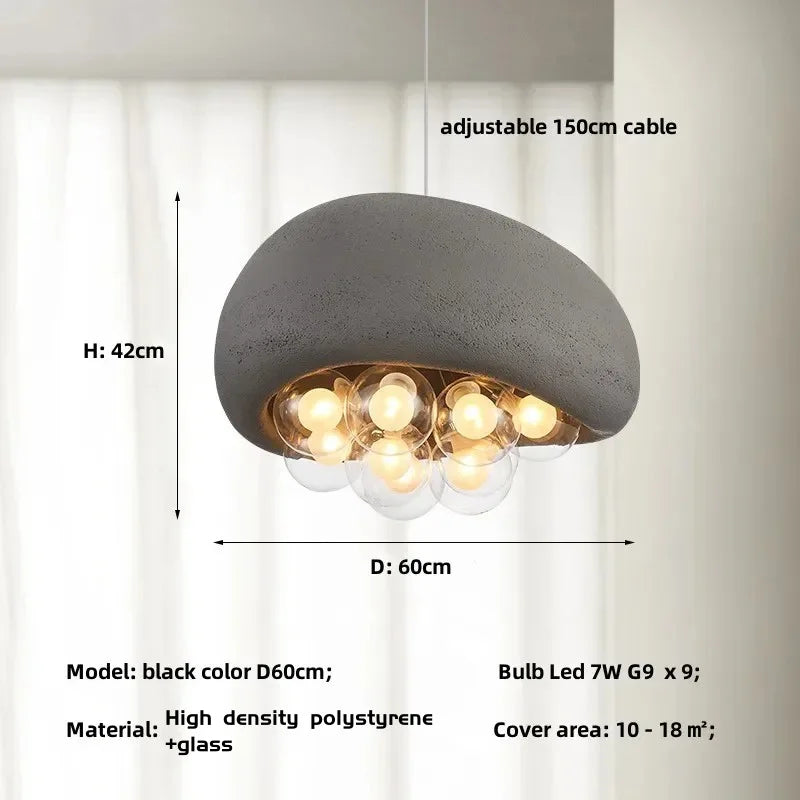 Nordic Restaurant Pendant Light Original Living Room Light Bedroom Light Resin Glass Clothing Store Pendant Light