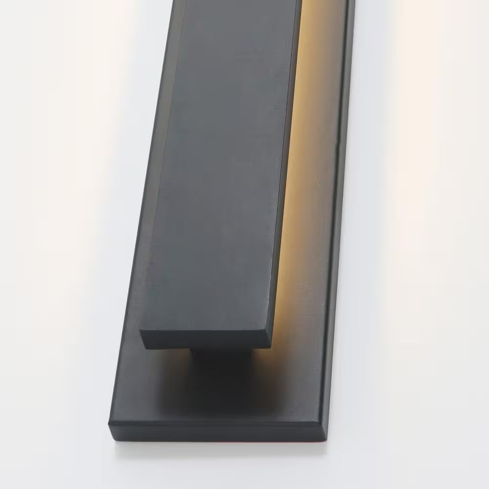 50 In. Black Rectangle LED Dimmable Outdoor Waterproof Wall Sconce for Porch,Front Door,Living Room,Aisle