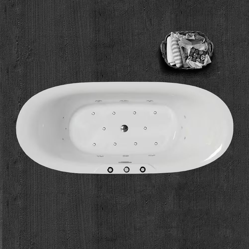 Venezia 71 In. X 31.5 In. Acrylic Combination Bathtub in White