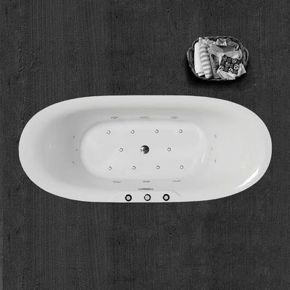 Venezia 71 In. X 31.5 In. Acrylic Combination Bathtub in White