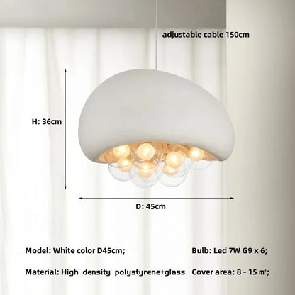 Nordic Restaurant Pendant Light Original Living Room Light Bedroom Light Resin Glass Clothing Store Pendant Light