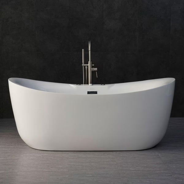 Venezia 71 In. X 31.5 In. Acrylic Combination Bathtub in White