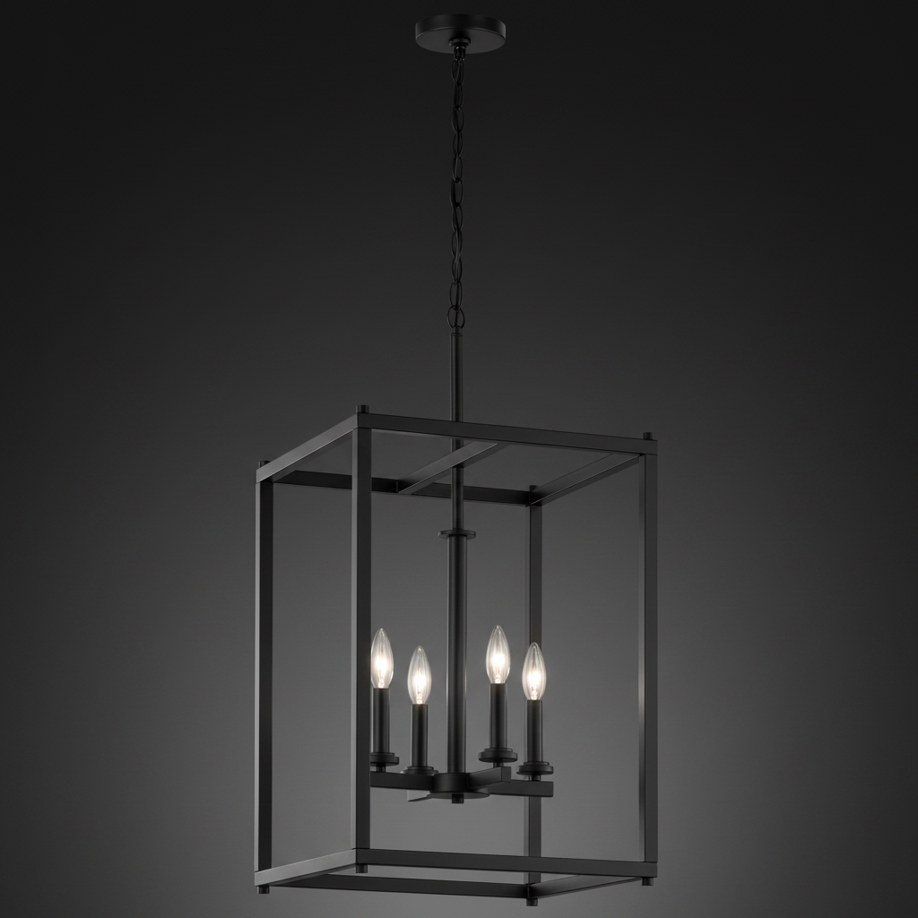Crosby 4-Light Olde Bronze Contemporary Candle Foyer Pendant Hanging Light