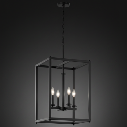 Crosby 4-Light Olde Bronze Contemporary Candle Foyer Pendant Hanging Light