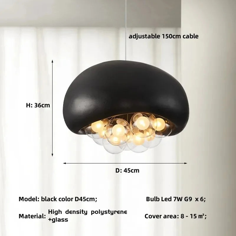 Nordic Restaurant Pendant Light Original Living Room Light Bedroom Light Resin Glass Clothing Store Pendant Light
