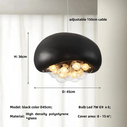 Nordic Restaurant Pendant Light Original Living Room Light Bedroom Light Resin Glass Clothing Store Pendant Light