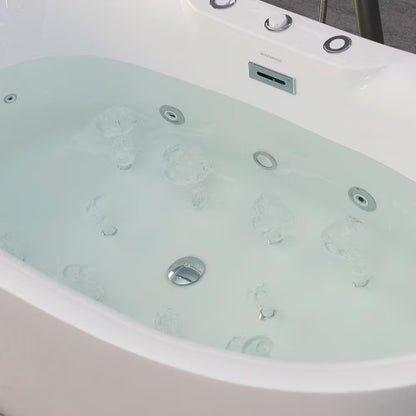 Venezia 71 In. X 31.5 In. Acrylic Combination Bathtub in White