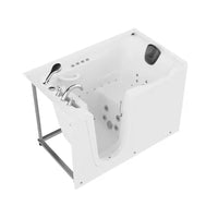Universal Collection 36 In. L X 60 In. W Left Side Drain Combination Jetted Bathtub in White with Powered Fast Drain