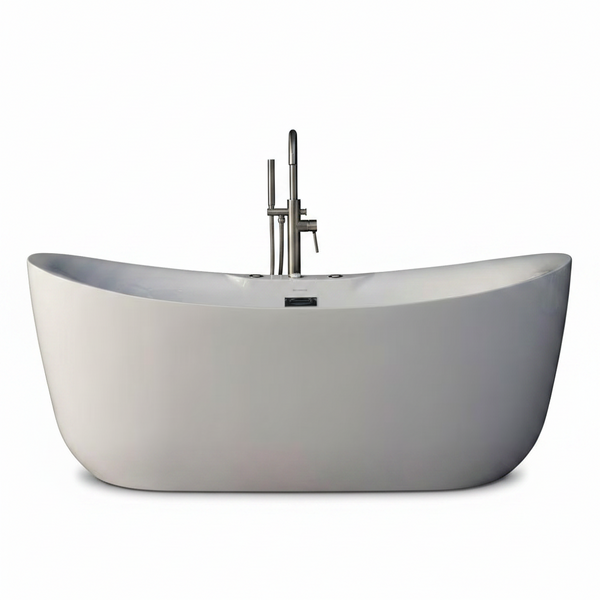 Venezia 71 In. X 31.5 In. Acrylic Combination Bathtub in White
