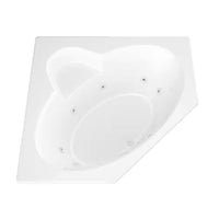 Whirlpool Bathtub Built for Ultimate Relaxation, 8 Adjustable Jets, Integrated Heater, Corner Design