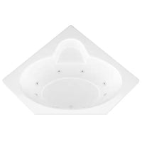 Whirlpool Bathtub Built for Ultimate Relaxation, 8 Adjustable Jets, Integrated Heater, Corner Design